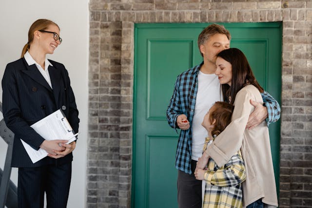 People talking inside a home